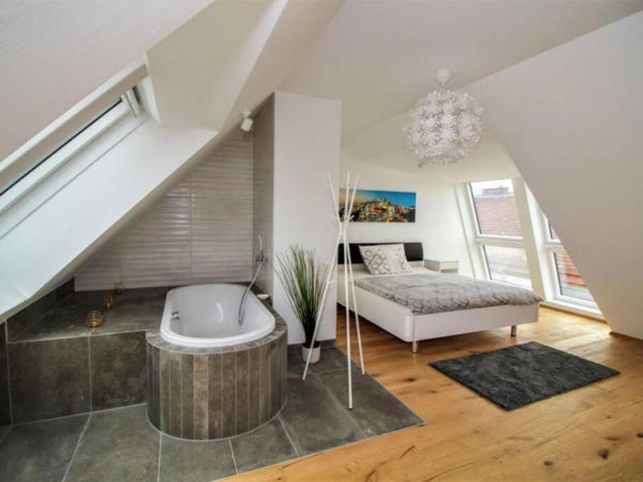 Luxury 2-Floor Rooftop Apartment With Terrace In The City Center Виена Екстериор снимка